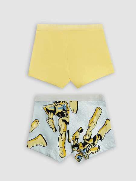 Изображение товара Комплект трусов детских Mark Formelle 413345-2 (р.92/98-52-48, ярко-желтый/роботы на сером)