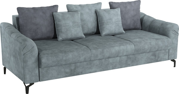 Изображение товара Диван Олмеко Одри 3-х местный (сине-зеленый/графит)