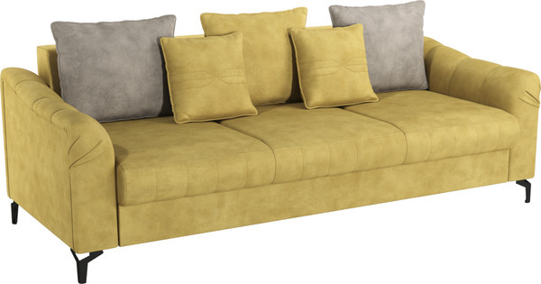 Изображение товара Диван Олмеко Одри 3-х местный (горчичный/латте)