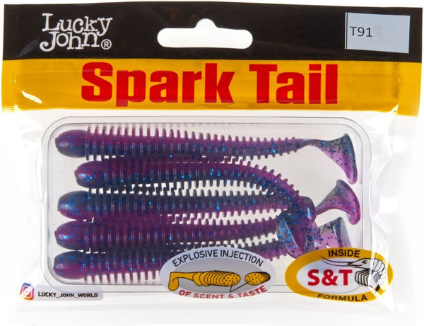 Изображение товара Мягкая приманка Lucky John Pro Series Spark Tail 4.0in / 140168-T91 (5шт)