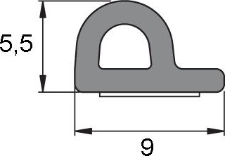 Изображение товара Лента уплотнительная VELA P-9x5.5 (100м, коричневый)