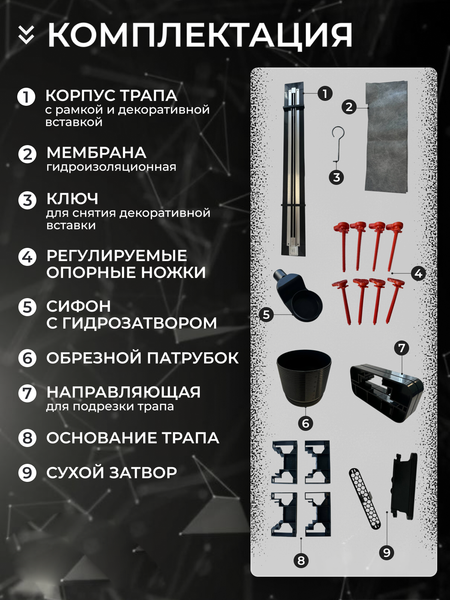 Изображение товара Трап для душа Roxen Razor 910100GB
