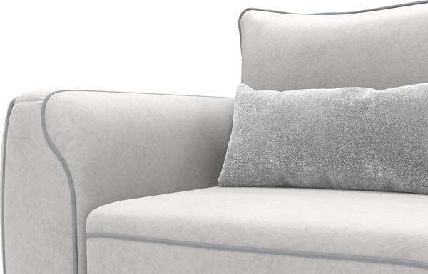 Изображение товара Диван Олмеко Лона 3-х местный (сильвер/уголь)