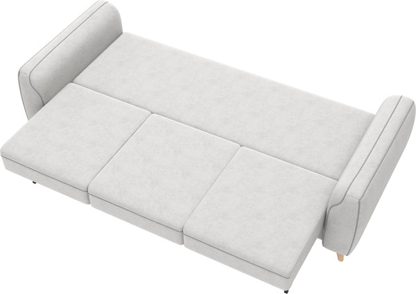 Изображение товара Диван Олмеко Лона 3-х местный (сильвер/уголь)