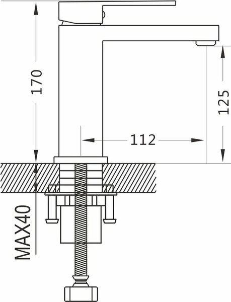 Изображение товара Смеситель Shevanik S7001T (оружейная сталь)