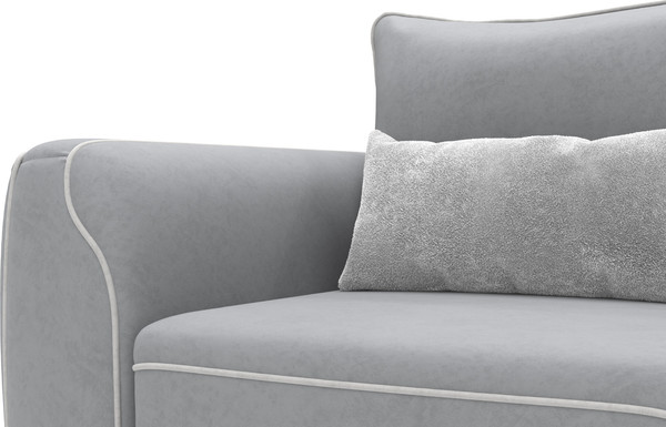 Изображение товара Диван Олмеко Лона 3-х местный (уголь/сильвер)