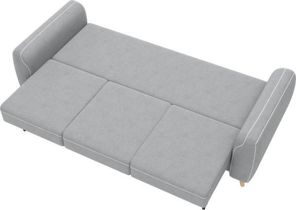 Изображение товара Диван Олмеко Лона 3-х местный (уголь/сильвер)