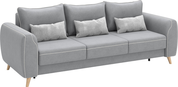 Изображение товара Диван Олмеко Лона 3-х местный (уголь/сильвер)