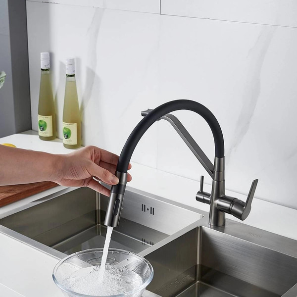 Изображение товара Смеситель Shevanik S278T (оружейная сталь)