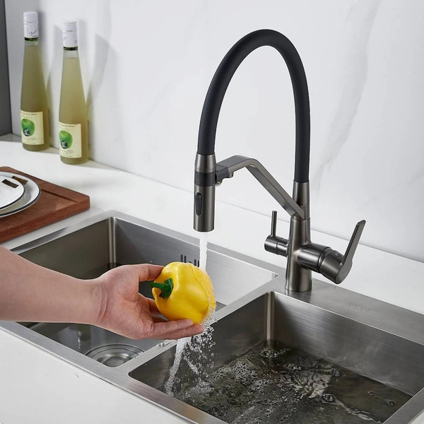 Изображение товара Смеситель Shevanik S278T (оружейная сталь)