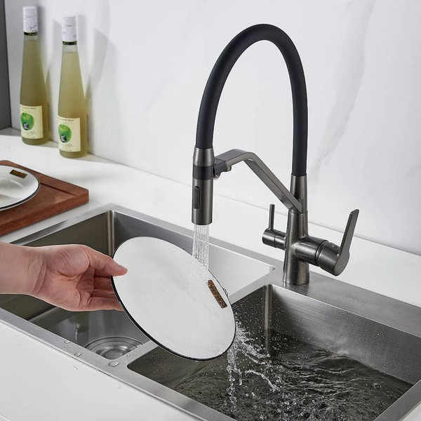 Изображение товара Смеситель Shevanik S278T (оружейная сталь)