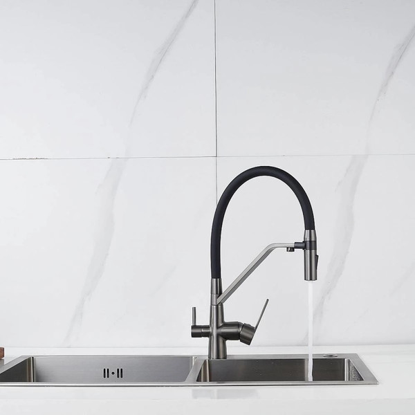 Изображение товара Смеситель Shevanik S278T (оружейная сталь)