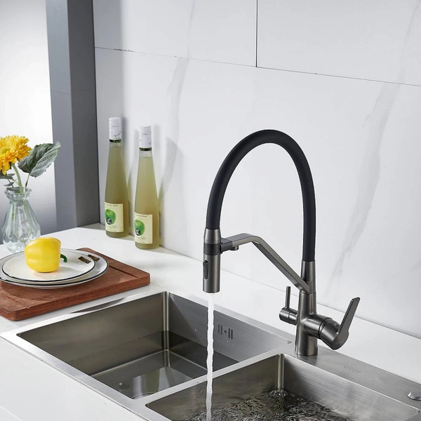 Изображение товара Смеситель Shevanik S278T (оружейная сталь)