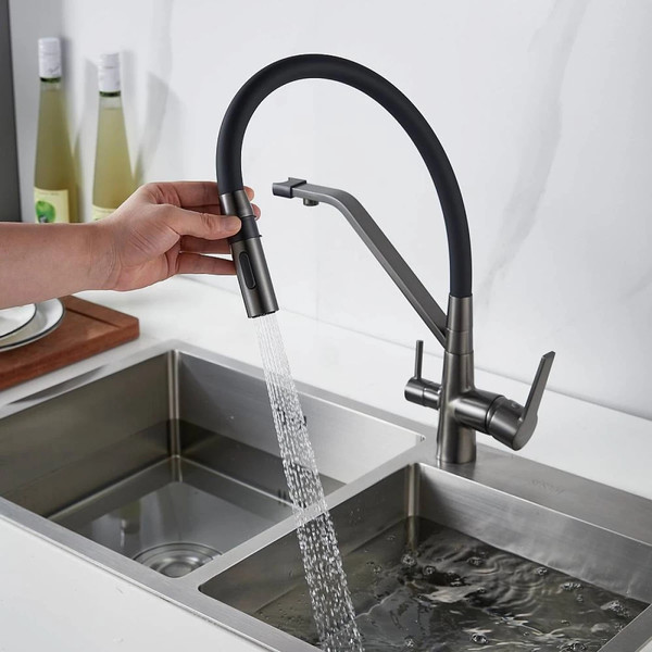 Изображение товара Смеситель Shevanik S278T (оружейная сталь)