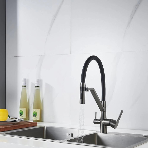 Изображение товара Смеситель Shevanik S278T (оружейная сталь)