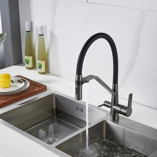 Изображение товара Смеситель Shevanik S278T (оружейная сталь)