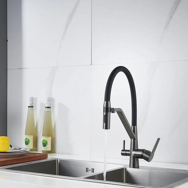 Изображение товара Смеситель Shevanik S278T (оружейная сталь)