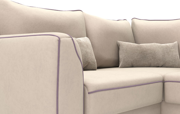 Изображение товара Диван угловой Олмеко Лона (крем/тоуп)