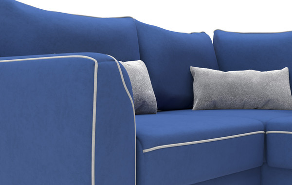 Изображение товара Диван угловой Олмеко Лона (нэви/сильвер)
