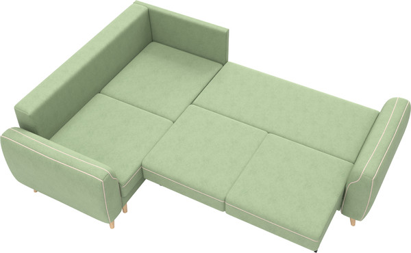 Изображение товара Диван угловой Олмеко Лона (олива/крем)