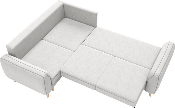 Изображение товара Диван угловой Олмеко Лона (сильвер/уголь)