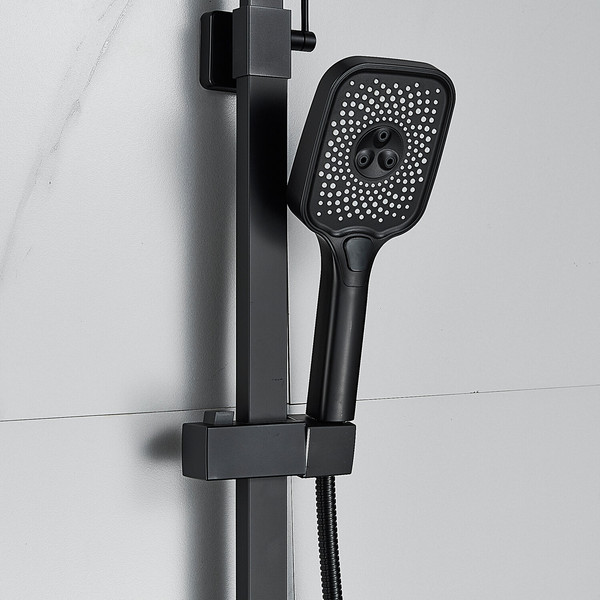Изображение товара Душевая система со смесителем Shevanik S7036H (черный)