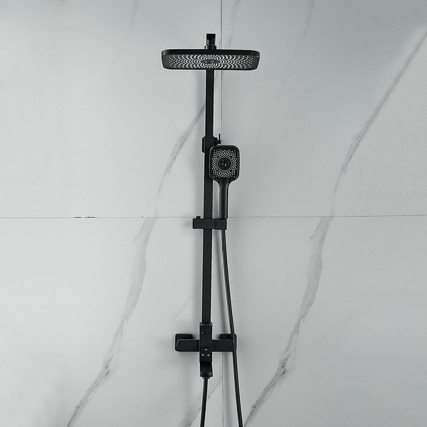 Изображение товара Душевая система со смесителем Shevanik S7036H (черный)