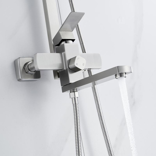 Изображение товара Душевая система со смесителем Shevanik S7036L (сатин)