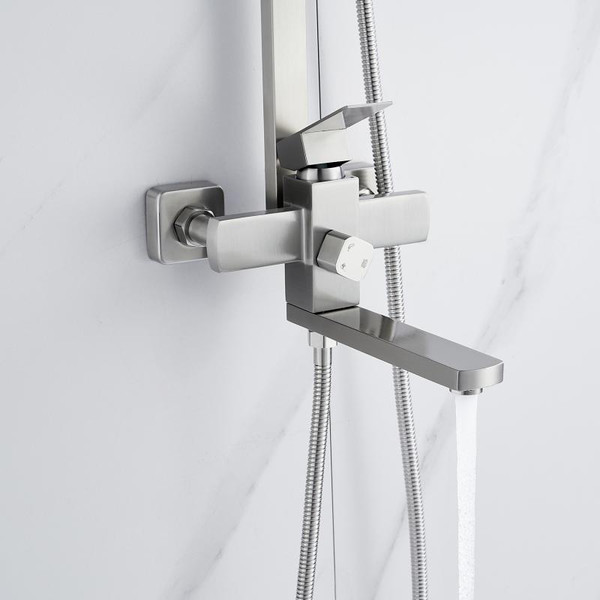 Изображение товара Душевая система со смесителем Shevanik S7036L (сатин)