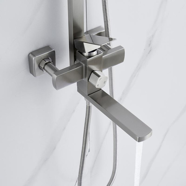 Изображение товара Душевая система со смесителем Shevanik S7036L (сатин)