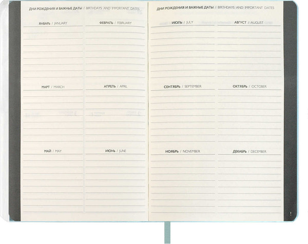 Изображение товара Еженедельник Escalada Буйвол 2026 / 70337 (80л, серый/голубой)