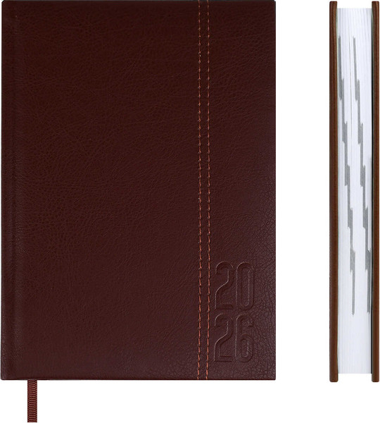 Изображение товара Ежедневник Escalada Наппа 2026 / 70284 (176л, коричневый)