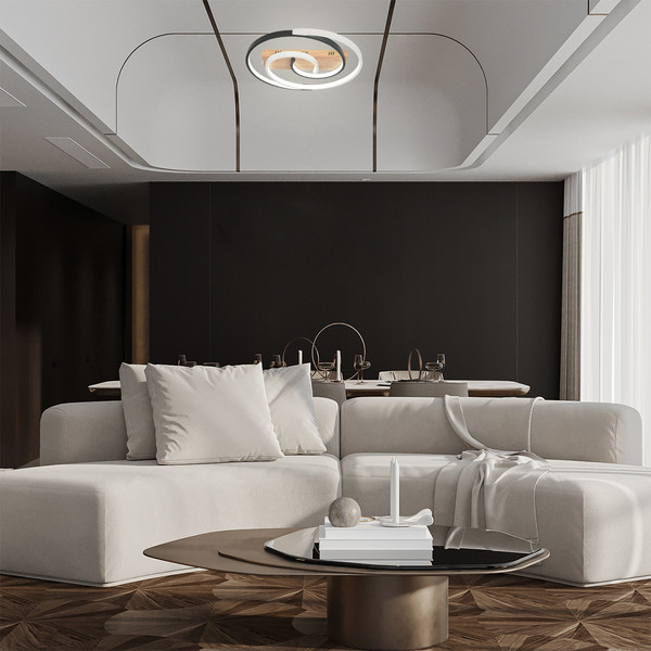 Изображение товара Потолочный светильник ESCADA 10265/1LED (Black/Wood)