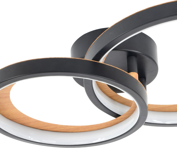 Изображение товара Потолочный светильник ESCADA 10265/2 LED (Black/Wood)