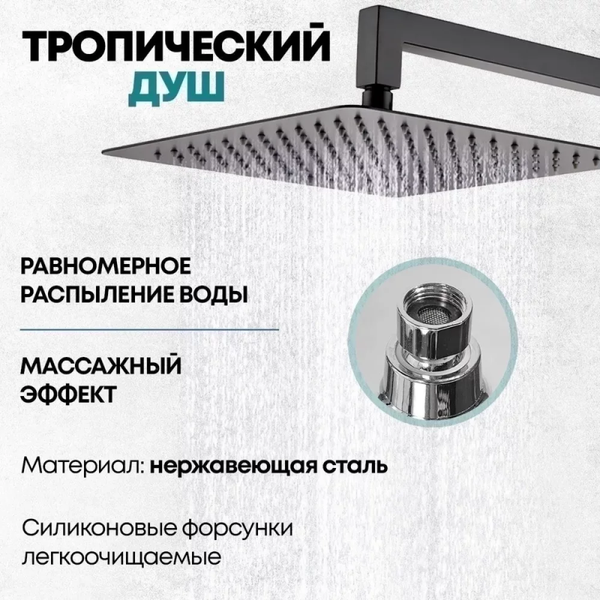 Изображение товара Душевая система со смесителем Grocenberg  GB5089BL-1