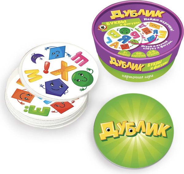 Изображение товара Настольная игра Русский стиль Дублик Буквы и фигуры / 02491