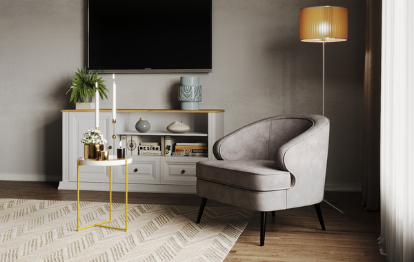 Изображение товара Кресло мягкое Олмеко Марсель (велюр Олимпия 030 латте)