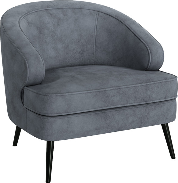 Изображение товара Кресло мягкое Олмеко Марсель (велюр Олимпия 068 графит)