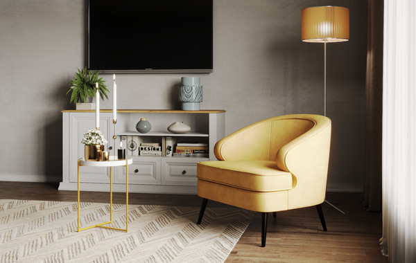 Изображение товара Кресло мягкое Олмеко Марсель (велюр Олимпия 170 горчичный)