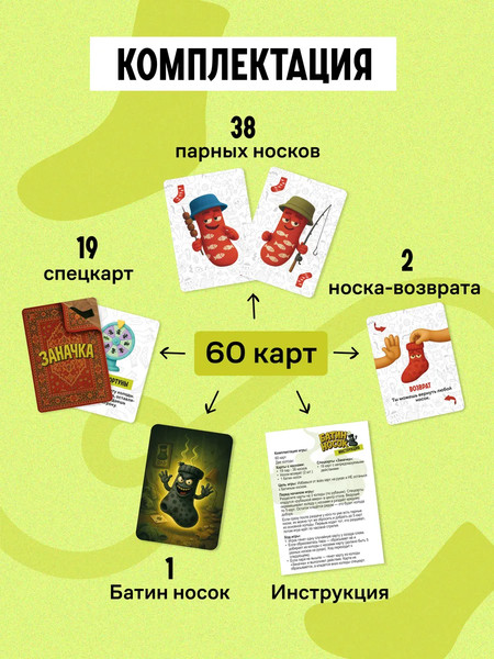 Изображение товара Настольная игра Game Hub Батин носок 14+ / 233