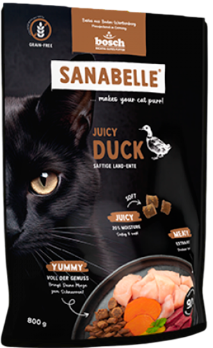 Изображение товара Влажный корм для кошек Bosch Petfood Sanabelle Juicy с уткой / 858904 (40г)