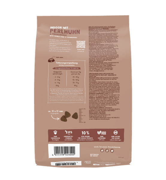 Изображение товара Сухой корм для кошек Bosch Petfood Sanabelle Indoor mit Perlhuhn&Preiselbeeren / 857408 (8кг)