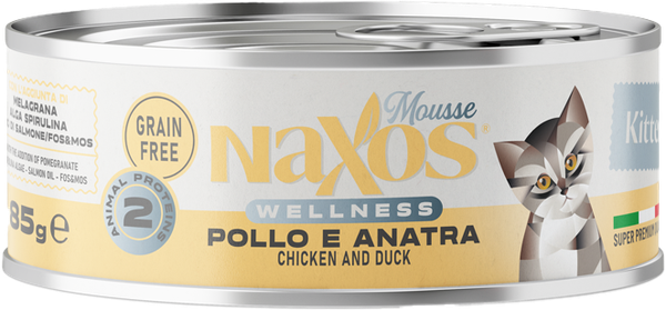 Изображение товара Влажный корм для кошек Adragna Naxos Kitten Паштет из Курицы и Утки / 9100W/85M/NA (85г)