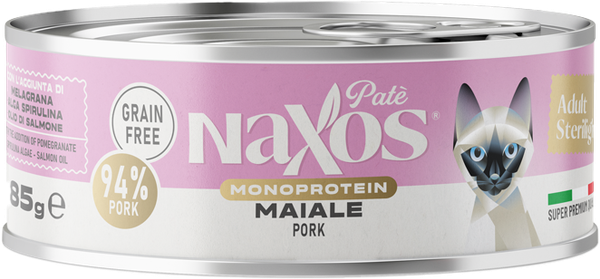 Изображение товара Влажный корм для кошек Adragna Naxos Adult Монопротеин Паштет из Свинины / 8207W/85P/NA (85г)