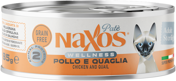 Изображение товара Влажный корм для кошек Adragna Naxos Adult Паштет из Курицы и Перепелки / 9205W/85P/NA (85Г)