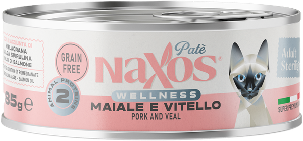 Изображение товара Влажный корм для кошек Adragna Naxos Adult Паштет из Свинины и Телятины / 9207W/85P/NA  (85г)