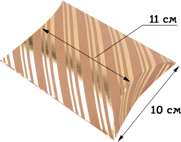 Изображение товара Набор коробок подарочных Darvish Пирожок 10x11 см / DV-14646 (2 шт, крафт ассорти)