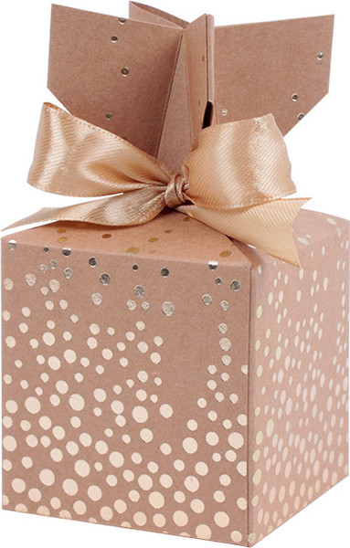 Изображение товара Набор коробок подарочных Darvish 7x7x7 см / DV-14643 (2 шт, крафт ассорти)