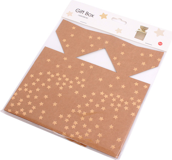 Изображение товара Набор коробок подарочных Darvish 10x10x10 см / DV-14642 (2 шт, крафт ассорти)