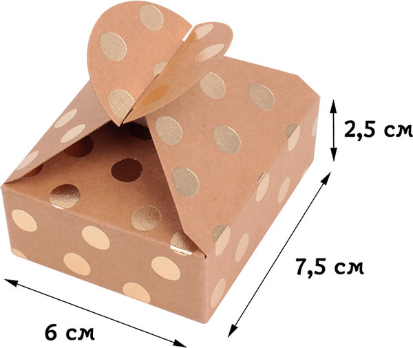 Изображение товара Набор коробок подарочных Darvish 6x7.5x2.5 см / DV-14650-2 (4 шт, крафт золото)